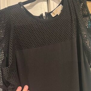 MICHAEL Michael Kors Black Mesh Detail Dress